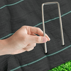 50pcs Galvanized Steel Garden Stakes 11 Gauge U Shaped Pins for Lawn Fabrics