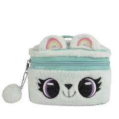 Girls Cartoon Plush Storage Bag Large Capacity Portable Cosmetic Travel Storage