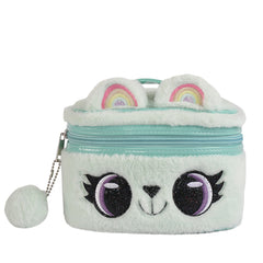 Girls Cartoon Plush Storage Bag Large Capacity Portable Cosmetic Travel Storage