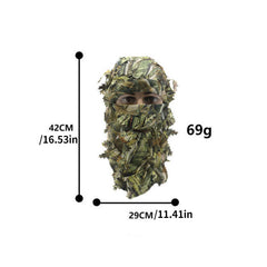 Camouflage Leafy Hat 3D Full Face Mask Turkey Camo Hunter Accessories