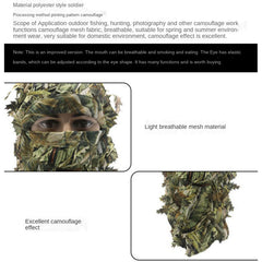 Camouflage Leafy Hat 3D Full Face Mask Turkey Camo Hunter Accessories
