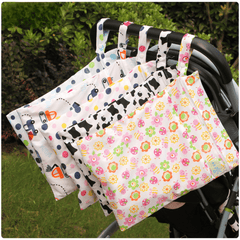Cartoon Print Diaper Bag Waterproof Reusable Baby Bag