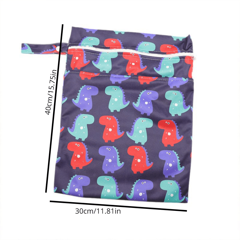 Cartoon Print Diaper Bag Waterproof Reusable Baby Bag
