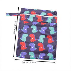 Cartoon Print Diaper Bag Waterproof Reusable Baby Bag