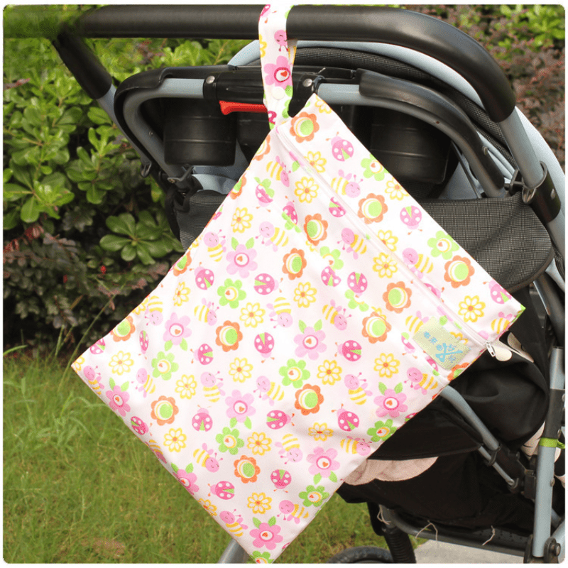 Cartoon Print Diaper Bag Waterproof Reusable Baby Bag