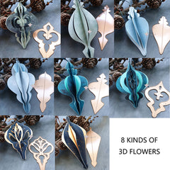 Piggy Craft Metal Cutting Dies for Scrapbook Paper Craft - 8 Flower Designs