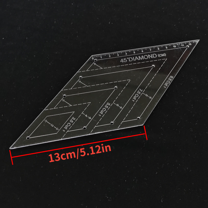 4pcs Patchwork Ruler Quilting Rule High Transparent Acrylic Rulers
