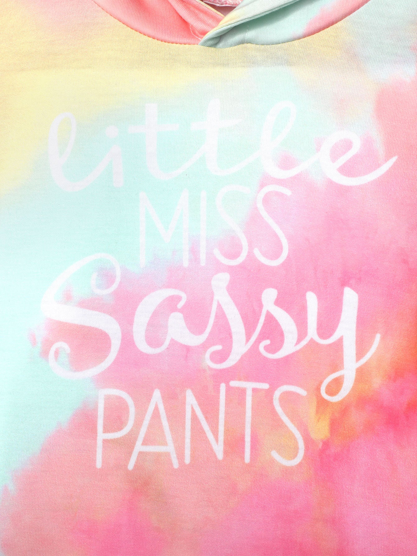 Newborn Baby Girl Tie Dye Long Sleeve Hoodie Jumpsuit Pants Set