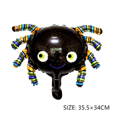 Halloween Party Balloons Yellow Pumpkin Ghost Spider Witch Bat Skeleton