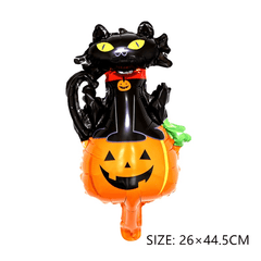 Halloween Party Balloons Yellow Pumpkin Ghost Spider Witch Bat Skeleton