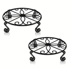 2pcs Plant Stand Heavy Duty Potted Holder Indoor Outdoor Metal