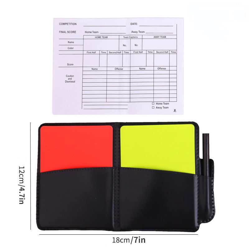 Referee Tool Belt Leather Case with Red and Yellow Card