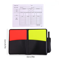Referee Tool Belt Leather Case with Red and Yellow Card