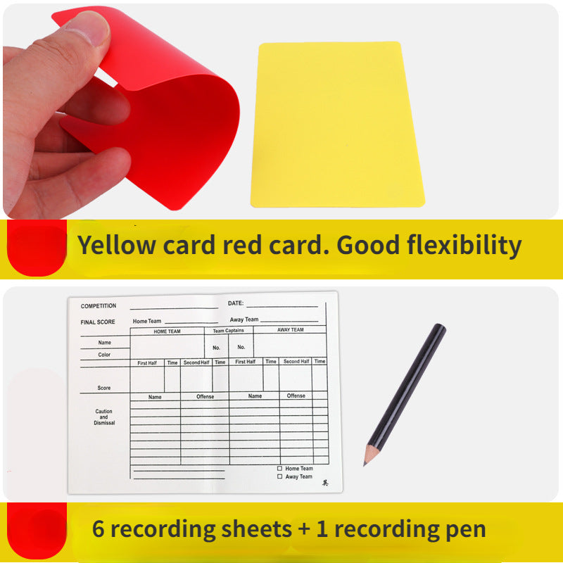 Referee Tool Belt Leather Case with Red and Yellow Card