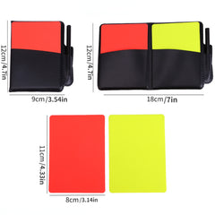 Referee Tool Belt Leather Case with Red and Yellow Card