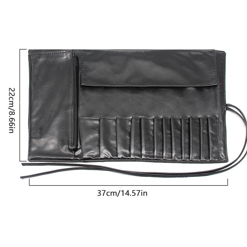 Makeup Brush Holder Organizer Rolling Case Pouch For Travel
