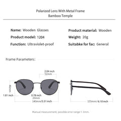 Wooden Sunglasses Polarized Driving UV 400 Protection for Men