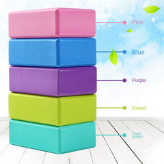Non Slip High Density Yoga Foam Blocks - Enhanced Fitness Performance