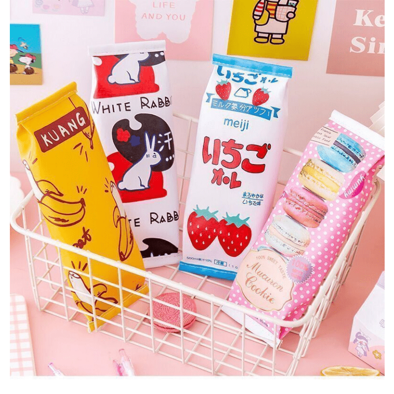 2pcs Cartoon Snack Pen Bag Student Stationery Gift