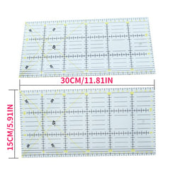 DIY Transparent Quilting Sewing Patchwork Foot Aligned Ruler Grid Cutting Tailor