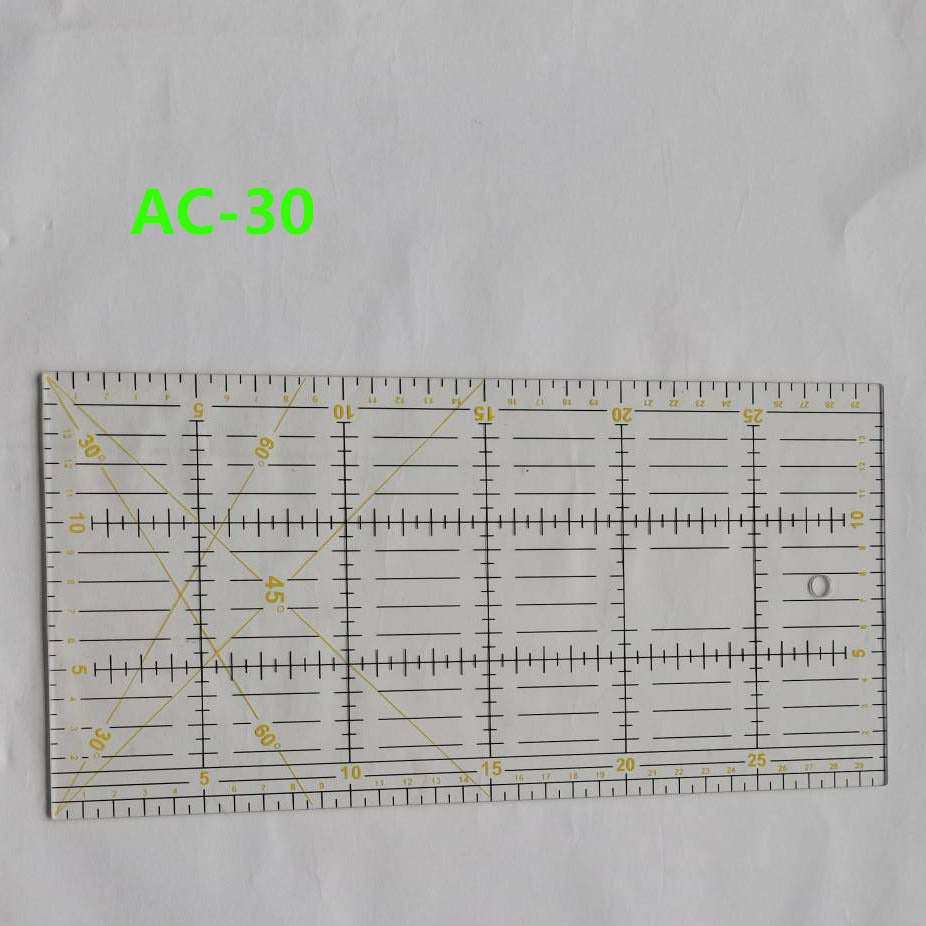 DIY Transparent Quilting Sewing Patchwork Foot Aligned Ruler Grid Cutting Tailor