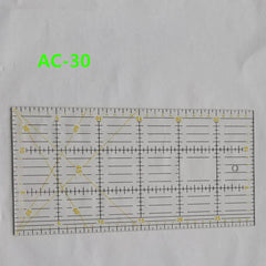 DIY Transparent Quilting Sewing Patchwork Foot Aligned Ruler Grid Cutting Tailor