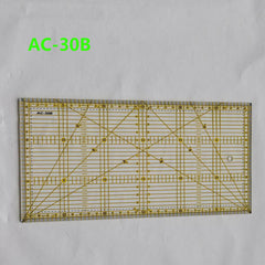 DIY Transparent Quilting Sewing Patchwork Foot Aligned Ruler Grid Cutting Tailor