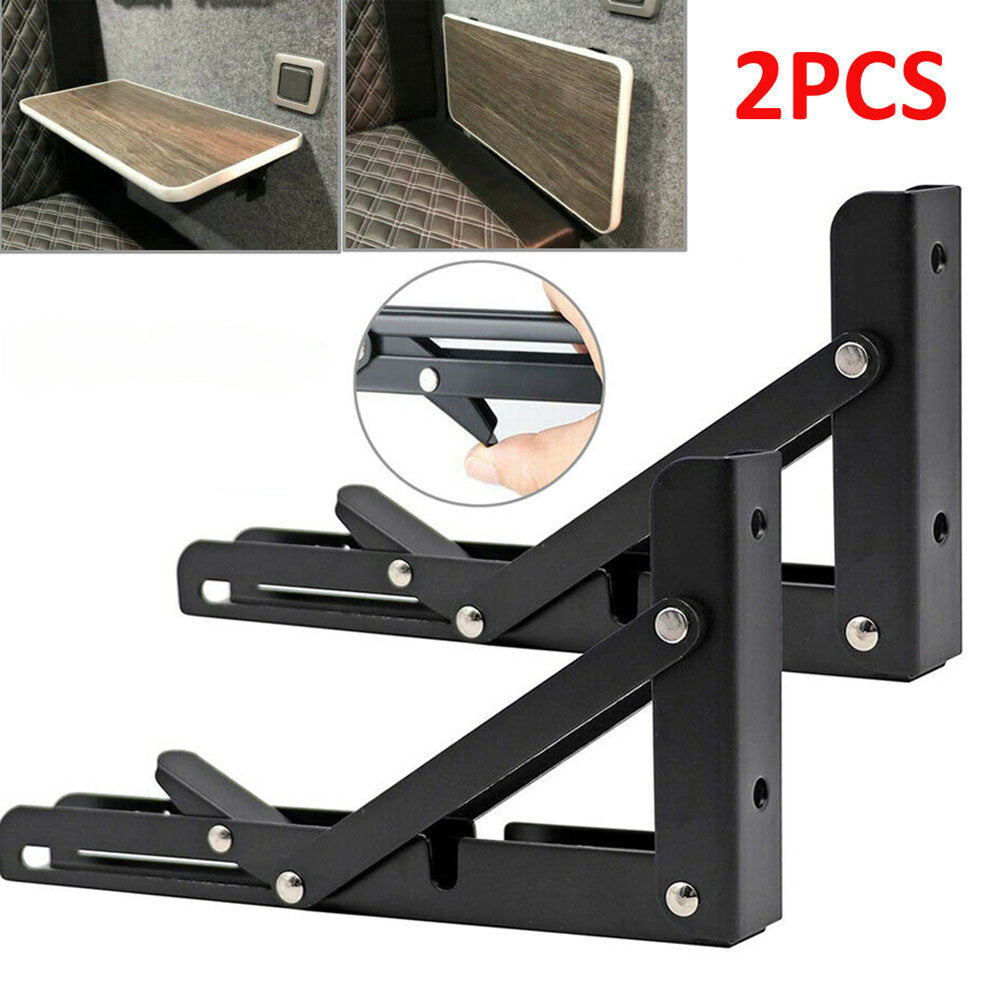 2pcs Campervan Folding Bracket Table Shelf Motorhome Caravan Stainless Steel