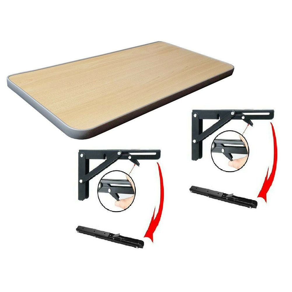 2pcs Campervan Folding Bracket Table Shelf Motorhome Caravan Stainless Steel