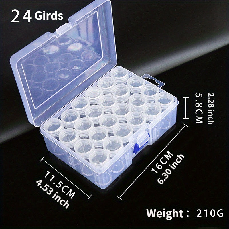 DIY Diamond Painting Bead Storage Container Transparent Organizer Case