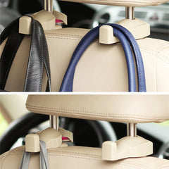 2pcs Car Back Seat Headrest Hanger Holder Car Hook Bag Organizer