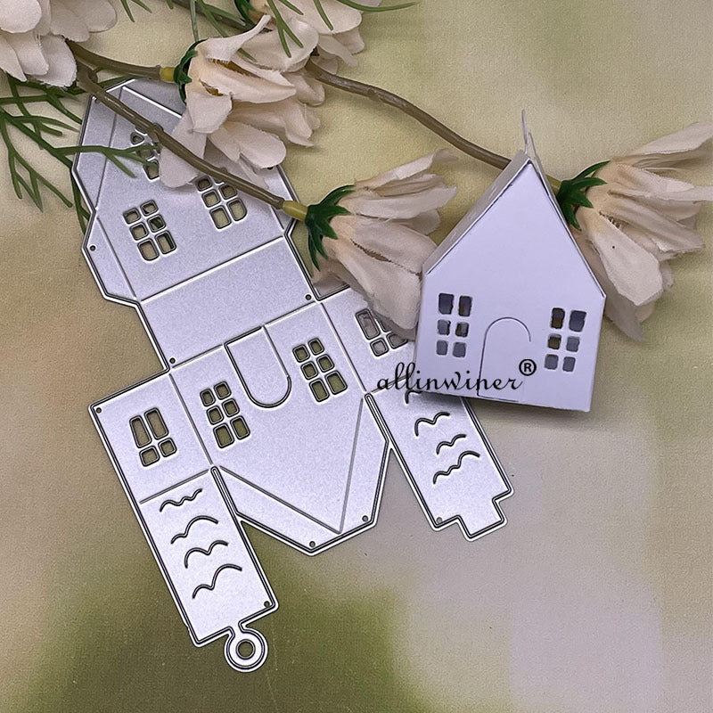 1pc 3D House Decoration Metal Cutting Dies For DIY Scrapbooking