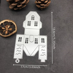 1pc 3D House Decoration Metal Cutting Dies For DIY Scrapbooking