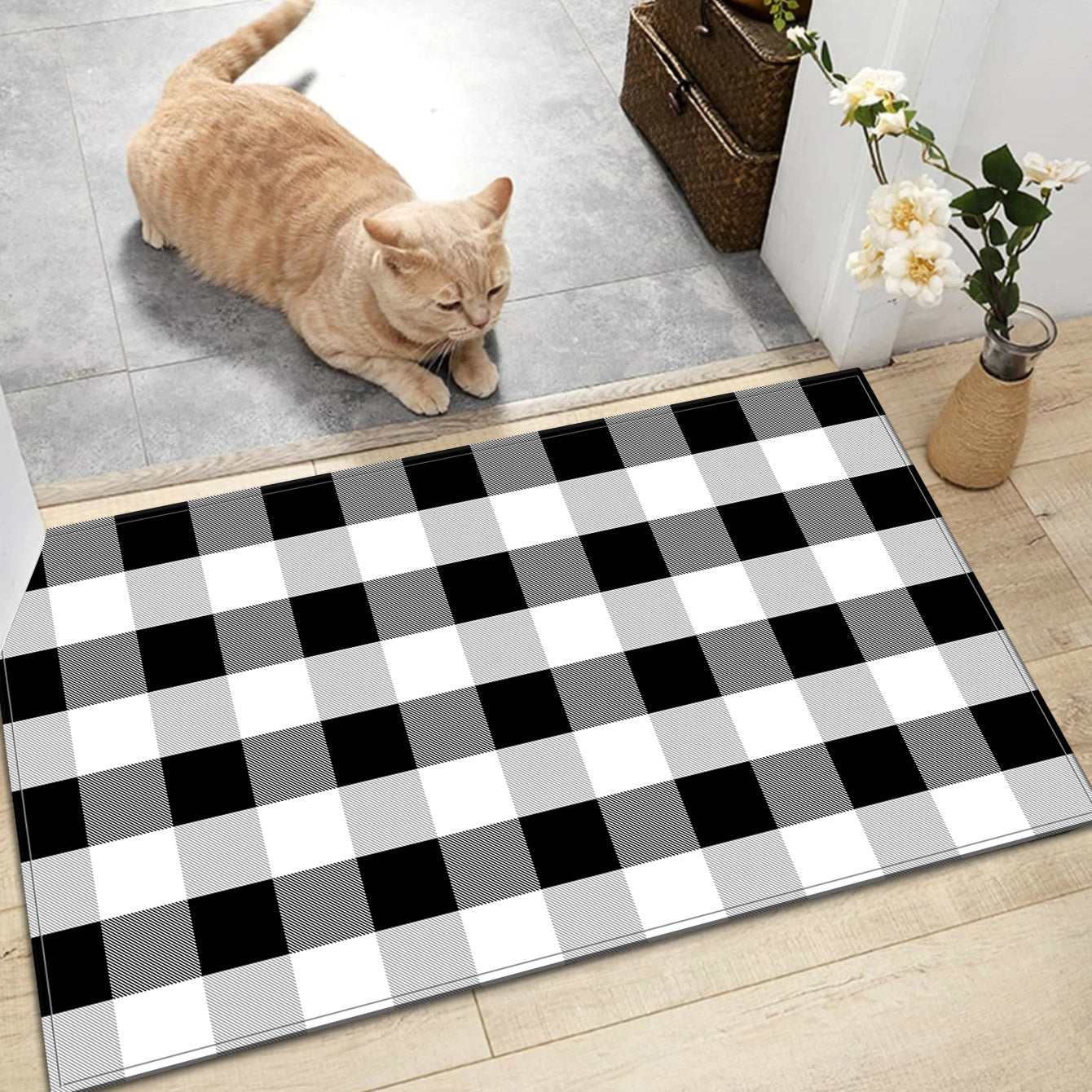 Thick Washable Floor Mat Indoor Outdoor Area Rug Absorbent Door Carpet