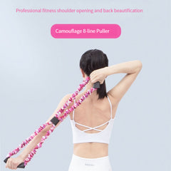 8 Shaped TPE Yoga Resistance Tension Rope Camouflage Stretching Belt