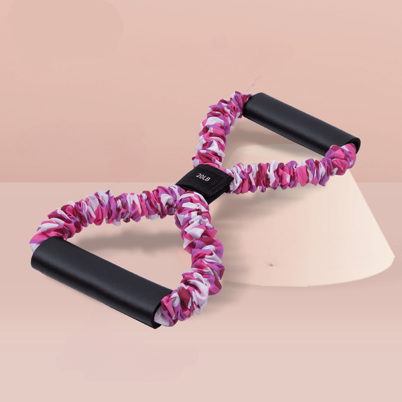 8 Shaped TPE Yoga Resistance Tension Rope Camouflage Stretching Belt