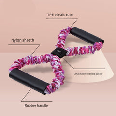 8 Shaped TPE Yoga Resistance Tension Rope Camouflage Stretching Belt