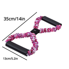 8 Shaped TPE Yoga Resistance Tension Rope Camouflage Stretching Belt