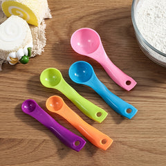 5pcs Plastic Measuring Spoons Set for Baking Kitchen Tools