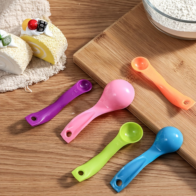5pcs Plastic Measuring Spoons Set for Baking Kitchen Tools