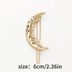 Moon Shaped Hairpins Hair Clips Decorative Hair Accessories