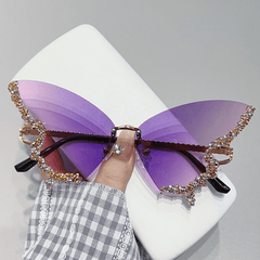 Butterfly Rhinestone Sunglasses for Women