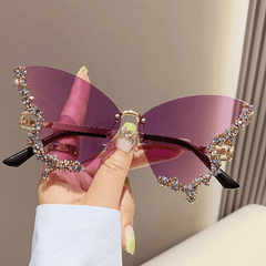 Butterfly Rhinestone Sunglasses for Women