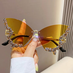 Butterfly Rhinestone Sunglasses for Women