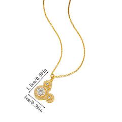CZ Mouse Head Pendant Necklace Clavicle Chain Holiday Gift For Girls Kids