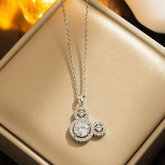 CZ Mouse Head Pendant Necklace Clavicle Chain Holiday Gift For Girls Kids
