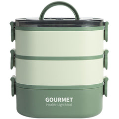 3 Tier Lunch Box 2000ML Leakproof Bento Case Microwave Safe Food Container