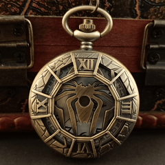 Steampunk Skull Quartz Pocket Watch Necklace Pendant For Kids