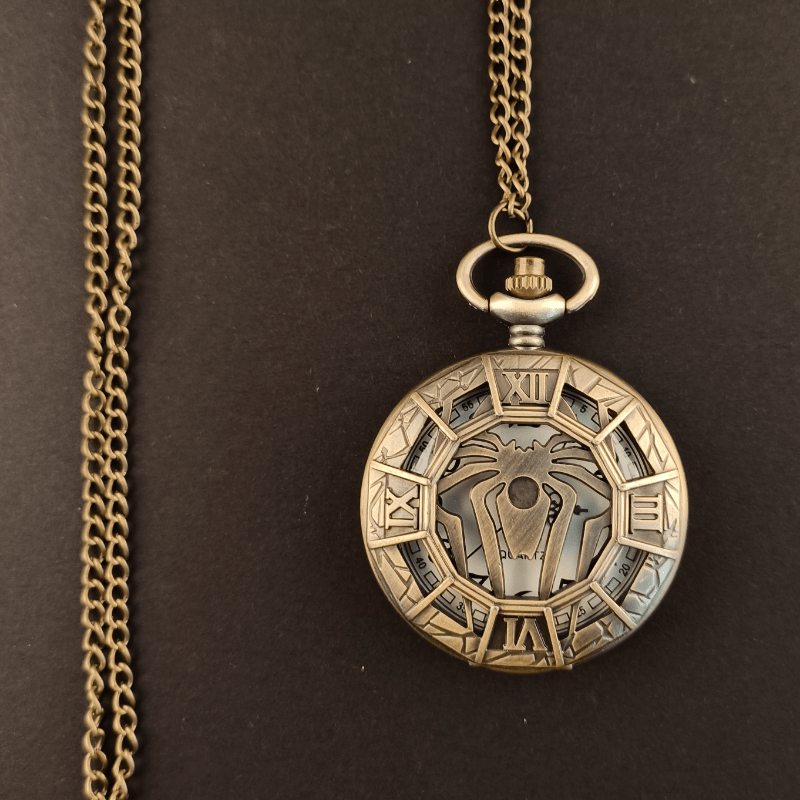 Steampunk Skull Quartz Pocket Watch Necklace Pendant For Kids