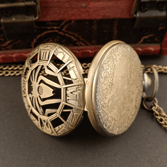 Steampunk Skull Quartz Pocket Watch Necklace Pendant For Kids
